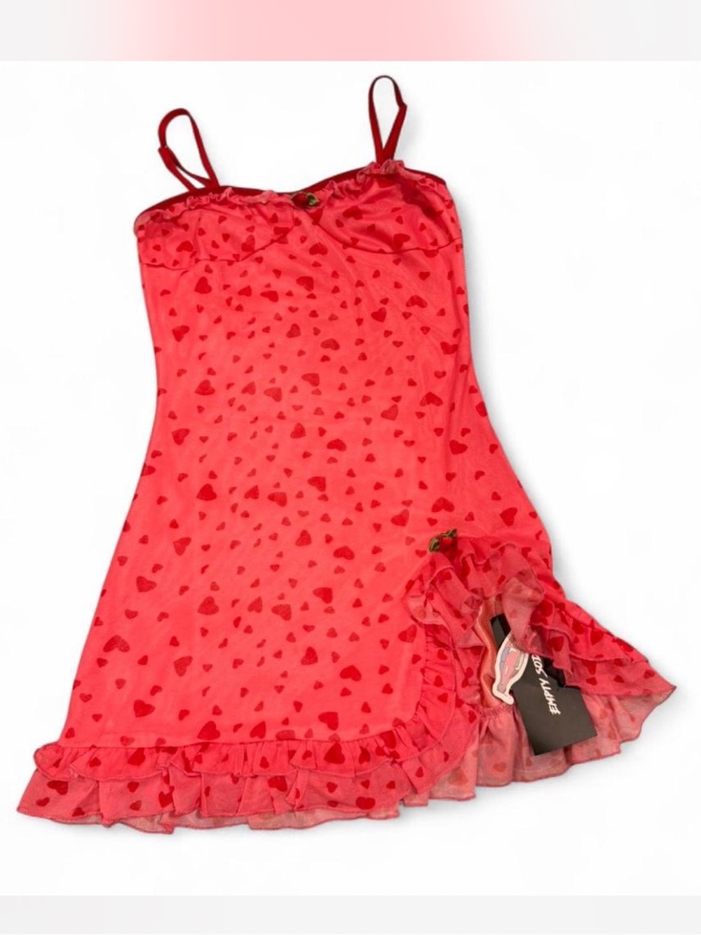 BNWT Empty Soda Red and Pink Heart mini dress